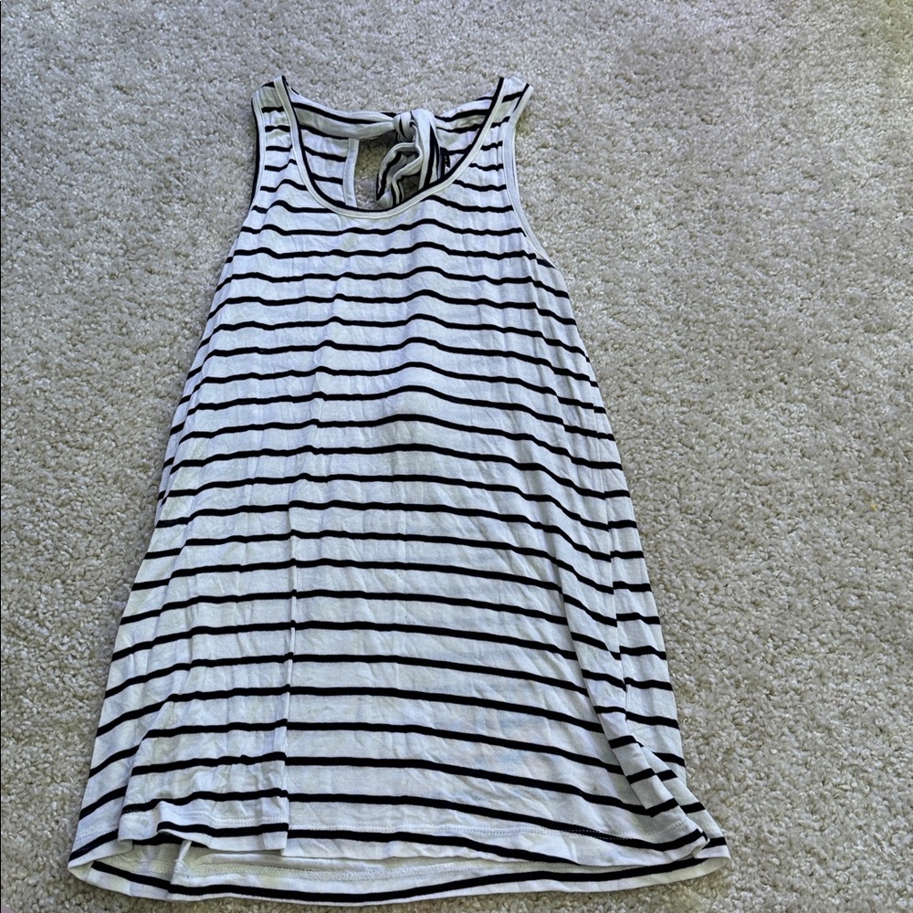Staccato Black and White Striped Top